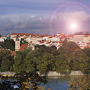 Výhled na vltavské nábřeží